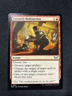 Mtg - Untimely Malfunction Duskmourn: House of Horror - Image 1