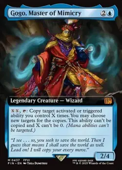 Gogo, Master of Mimicry (#437) - Extended Art FIN NM MTG - Image 1
