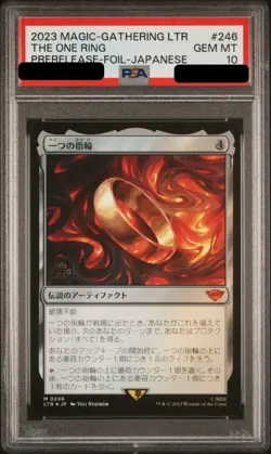 MTG The One Ring Prerelease Foil Japanese Card PSA 10 - Image 1
