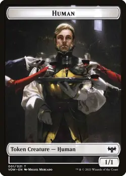 Human (001) VAMPIRE 007 Foil Token Innistrad: Crimson Vow MTG - Image 2