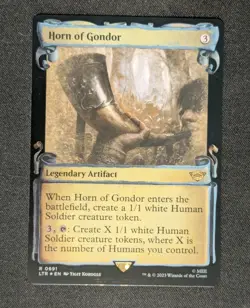 Magic the Gathering MTG Horn of Gondor Showcase Scrolls Foil LP/NM - Image 1