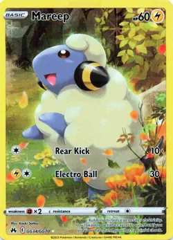 Mareep GG34/GG70 - Sword & Shield Crown Zenith Galarian Gallery - Pokemon TCG - Image 1