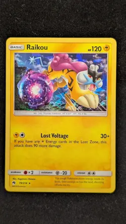 Raikou 079/214 - SM Lost Thunder Deck Exclusives Holo LP Pokemon TCG - Image 1