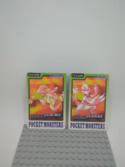 Pokemon Carddass Card Charmander Charmeleon Set Bandai Pocket Monsters 1997 - Image 1