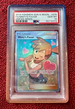 Pokemon TCG - Misty's Favor 🩷 235/236 Unified Minds - PSA 10 💎 MINT - Image 1