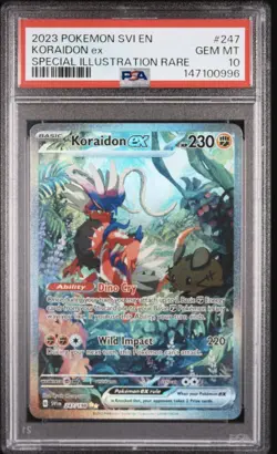 2023 POKEMON SVI EN-SCARLET & VIOLET #247 KORAIDON EX PSA 10 SIR Gem Mint - Image 1