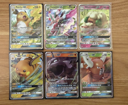 Pokemon GX Lot of 6 Raichu GX Onix GX Lurantis GX Pinsir GX Near Mint NM - Image 1