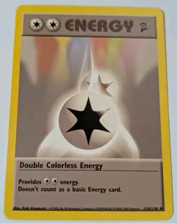 Double Colorless Energy 124/130 Uncommon Base Set 2 Pokemon Lightly Played - Image 1