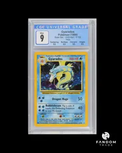 CGC 9 MINT Gyarados Holo Base Set 6/102 Pokemon Base Set Unlimited - Image 1