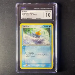 POKEMON SURSKIT 2004 POP SERIES 1 #14 CGC 10 - Image 1