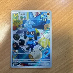 Riolu 215/198 Full Art Illustration Rare Scarlet & Violet Base Set Pokemon TCG - Image 1