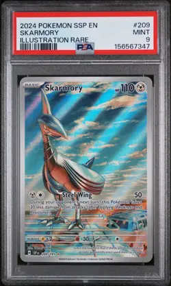 Pokemon TCG Skarmory Holo IR SV08: Surging Sparks 209/191 - Image 1