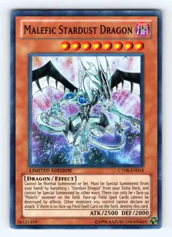 Yugioh Malefic Stardust Dragon CT08-EN014 Super Rare - NM 💎 - Image 1
