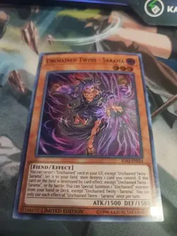 Yugioh Unchained Twins - Sarama IGAS-ENSE4 Super Rare Limited Edition NM - Image 1