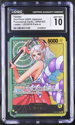 One Piece Japanese Yamato OP06-022 LECAFIG Pack-in Promo CGC 10 - Image 1