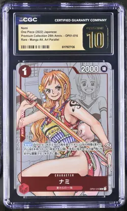 One Piece Japanese Nami OP01-016 Preium Collection 25th PRISTINE CGC 10 - Image 1