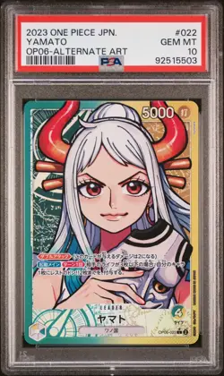 One Piece Japanese Yamato OP06-022 Wings of the Captain Alternate Art PSA 10 - Image 1