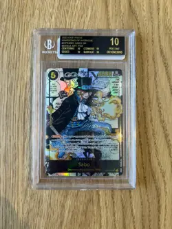One Piece TCG Sabo OP04-083 Manga BGS BLACK LABEL Pristine 10 - Image 1