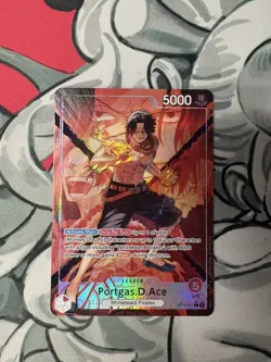 OP16-001 Portgas.D.Ace Leader Alt Art The Time To Battle One Piece TCG English - Image 1