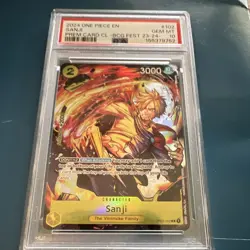 Bandai One Piece CCG Sanji OP03-102 Promo Foil PSA 10 EN Fest 23-24 - Image 1