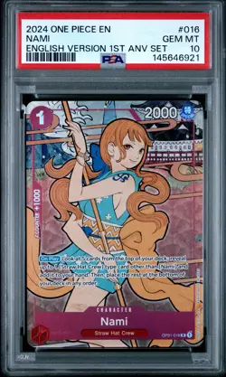 2024 ONE PIECE ENGLISH VERSION 1ST ANNIVERSARY SET #016 NAMI PSA 10 - Image 1
