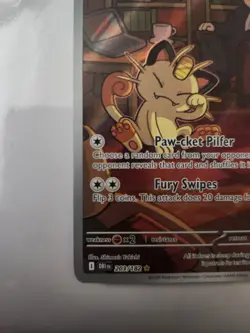 Pokemon TCG Team Rockets Meowth Card 203/182 Destined Rivals - Image 5