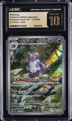 2023 POKEMON POKEMON CARD 151 - ART RARE - HOLO - JPN NIDOKING CGC 10 PERFECT - Image 1