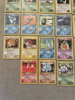 Vintage Pokemon TCG Gym Heroes Lot Of 37 Non Holo Cards Used Played With - Image 3