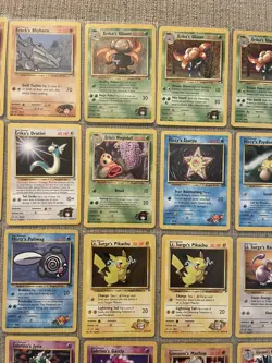 Vintage Pokemon TCG Gym Heroes Lot Of 37 Non Holo Cards Used Played With - Image 4