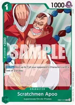 One Piece Scratchmen Apoo Memorial Collection Card TCG EB01-015 - Image 1