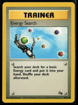 1999 Classic - Fossil Energy Search #59 Non Holo Pokemon Card - Image 1