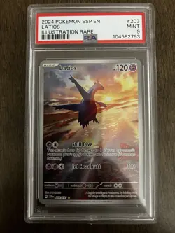 2024 Pokemon Surging Sparks #203 LATIOS: PSA 9: Illustration Rare IR - Image 1