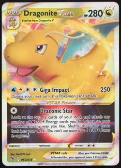 Dragonite VSTAR Ultra Rare Pokemon GO 050/078 NM EN - Image 1