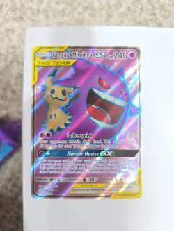 2019 Pokemon Sun and Moon Team Up Gengar & Mimikyu GX Ultra Rare 164/181 - Image 1