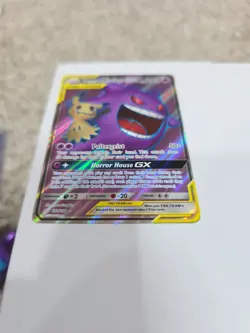2019 Pokemon Sun and Moon Team Up Gengar & Mimikyu GX Ultra Rare 164/181 - Image 2