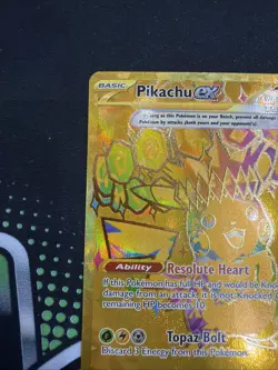 Pokemon Pikachu ex 179/131 Hyper Rare Gold Full Art Prismatic Evolutions NM - Image 2