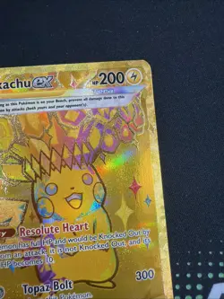 Pokemon Pikachu ex 179/131 Hyper Rare Gold Full Art Prismatic Evolutions NM - Image 3