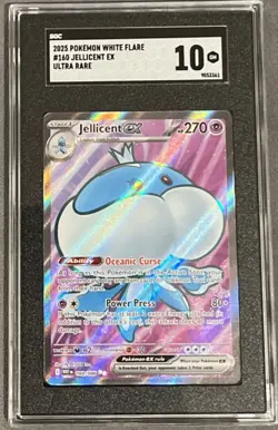 2025 POKEMON White Flare #160 Jellicent EX Ultra Rare SGC Gem Mint 10 - Image 1