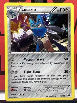 Lucario 63/124 Fates Collide 2016 Holo Pokemon Card - Image 3