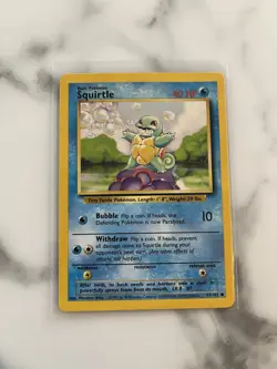 Squirtle 63/102 Unlimited Common Card(Pokemon TCG Base Set) - Image 1