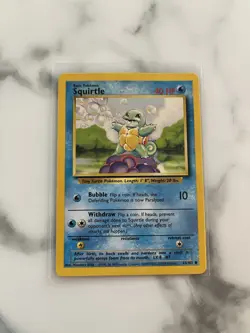 Squirtle 63/102 Unlimited Common Card(Pokemon TCG Base Set) - Image 2