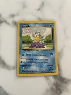 Squirtle 63/102 Unlimited Common Card(Pokemon TCG Base Set) - Image 3