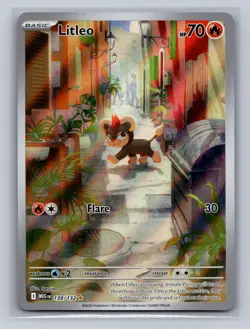 Litleo 139/132 Illustration Rare Mega Evolution Pokemon Near Mint - Image 1