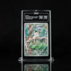 2025 Pokemon ME Phantasmal Flames 106/094 Meowth Illustration Rare TAG 10 - Image 1