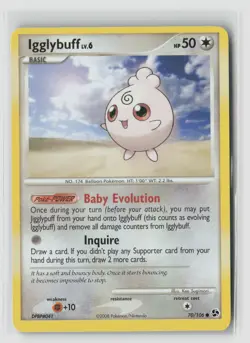 Igglybuff #70/106 Great Encounters Common Pokemon TCG MP - Image 1