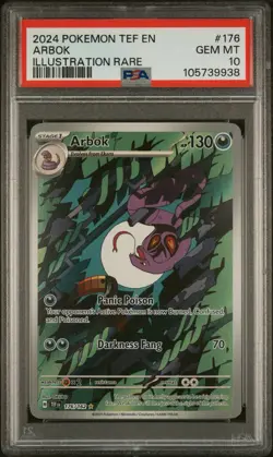 Pokemon Arbok Temporal Forces Illustration Rare #176 PSA 10 Gem Mint - Image 1