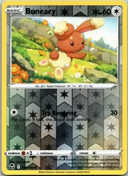 Buneary 144/195 Common Silver Tempest Pokemon Reverse Holo Lightly Played - Image 1