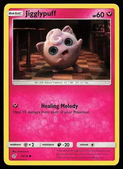 Jigglypuff 14/18 Holo Detective Pikachu Pokemon Card - Image 1