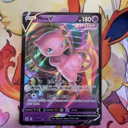 Mew V 113/264 Holo V Rare Fusion Strike NM/M Pokemon - Image 1