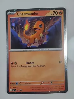 Charmander SVP047 Black Star Promos Cosmos Holo Starter Pokemon 151 TCG 2023 NM - Image 1